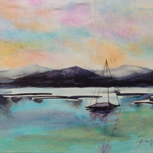 Abend am Wörthersee 46 x 32cm