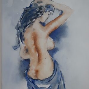 Akt in Blau 46 x 32cm
