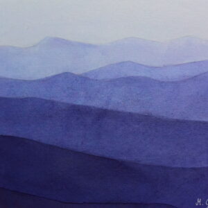 Berge monochrom 46 x 32cm