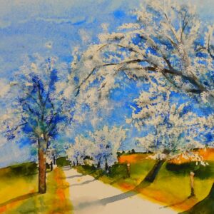 Blühende Bäume 46 x 32cm