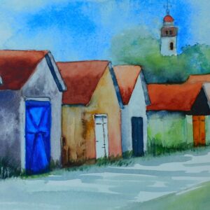 Cottages Island 46 x 32cm