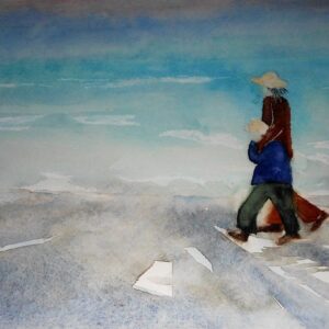 Frau mit Kind 46 x 32cm