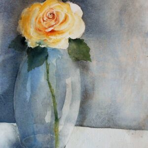 Gelbe-Rose 46x32 cm