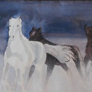 Pferde im Schnee 46 x 32cm