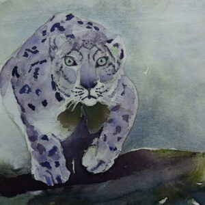 Schneeleopard 46 x 32cm