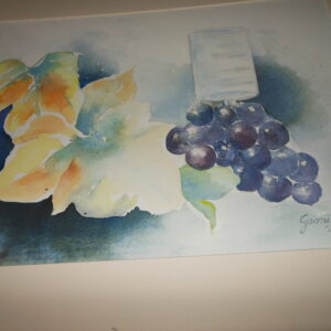 Trauben und Vase 46 x 32cm