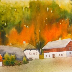 Höfe im Herbst 46x32