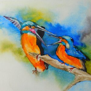 Eisvogel-Gespräch, 46x32