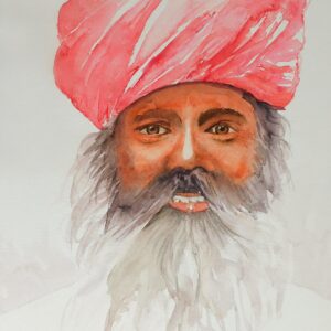 Der lächelnde Inder, 46x32