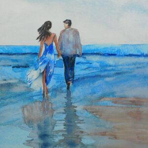 Paar am Meer, 46x32